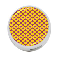 Polka Dot Purple Yellow Orange 4-port Usb Hub (one Side)