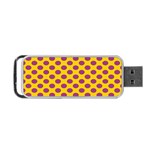 Polka Dot Purple Yellow Orange Portable USB Flash (One Side) Front