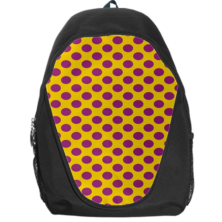 Polka Dot Purple Yellow Orange Backpack Bag