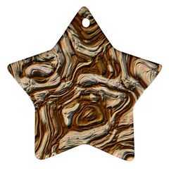 Fractal Background Mud Flow Star Ornament (two Sides)