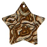 Fractal Background Mud Flow Star Ornament (Two Sides) Back