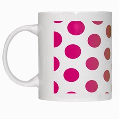 Polka Dot Pink Green Blue White Mugs by Mariart