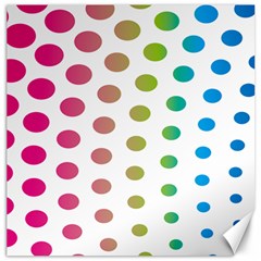 Polka Dot Pink Green Blue Canvas 20  X 20  