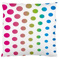 Polka Dot Pink Green Blue Large Cushion Case (two Sides)