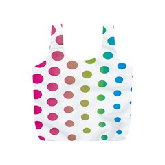 Polka Dot Pink Green Blue Full Print Recycle Bags (s)  by Mariart