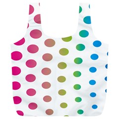 Polka Dot Pink Green Blue Full Print Recycle Bags (l)  by Mariart