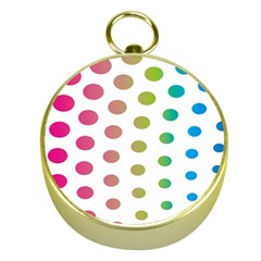 Polka Dot Pink Green Blue Gold Compasses by Mariart