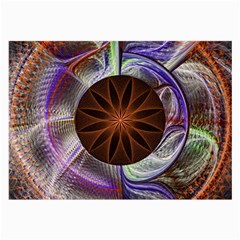 Background Image With Hidden Fractal Flower Large Glasses Cloth (2-side) by Simbadda