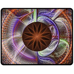 Background Image With Hidden Fractal Flower Double Sided Fleece Blanket (medium)  by Simbadda