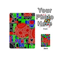 Background With Fractal Digital Cubist Drawing Playing Cards 54 (mini)  by Simbadda