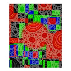 Background With Fractal Digital Cubist Drawing Shower Curtain 60  X 72  (medium)  by Simbadda