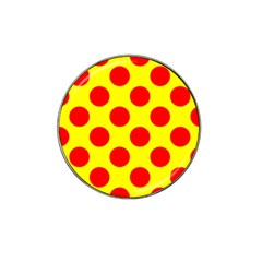 Polka Dot Red Yellow Hat Clip Ball Marker (4 pack)