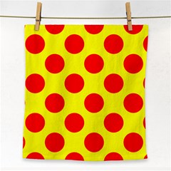 Polka Dot Red Yellow Face Towel