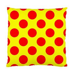 Polka Dot Red Yellow Standard Cushion Case (One Side)