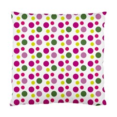 Polka Dot Purple Green Yellow Standard Cushion Case (one Side) by Mariart