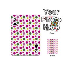 Polka Dot Purple Green Yellow Playing Cards 54 (mini) 