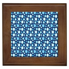 Polka Dot Blue Framed Tiles