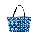Polka Dot Blue Shoulder Handbags Back