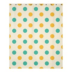 Polka Dot Yellow Green Blue Shower Curtain 60  X 72  (medium)  by Mariart