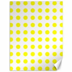 Polka Dot Yellow White Canvas 36  X 48  