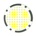 Polka Dot Yellow White Poker Chip Card Guard (10 pack) Back