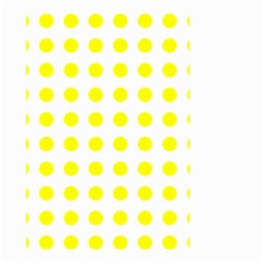 Polka Dot Yellow White Small Garden Flag (two Sides) by Mariart