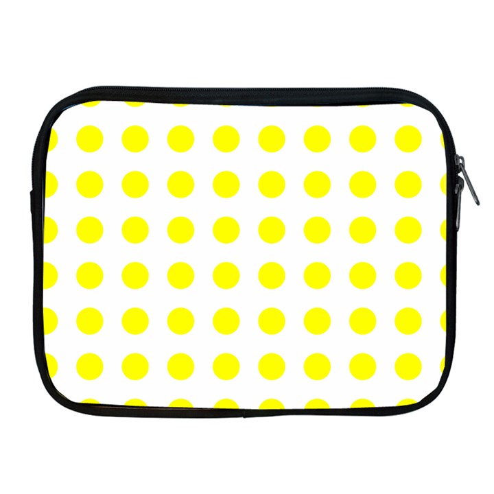 Polka Dot Yellow White Apple iPad 2/3/4 Zipper Cases
