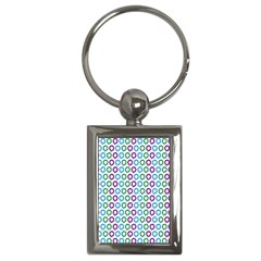 Polka Dot Like Circle Purple Blue Green Key Chains (rectangle)  by Mariart