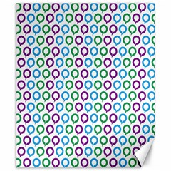 Polka Dot Like Circle Purple Blue Green Canvas 8  X 10  by Mariart