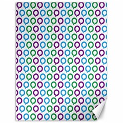 Polka Dot Like Circle Purple Blue Green Canvas 12  X 16   by Mariart