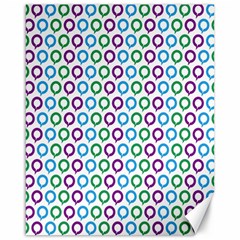Polka Dot Like Circle Purple Blue Green Canvas 16  X 20  