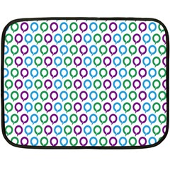 Polka Dot Like Circle Purple Blue Green Fleece Blanket (mini) by Mariart