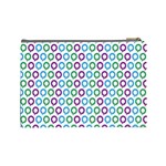 Polka Dot Like Circle Purple Blue Green Cosmetic Bag (Large)  Back