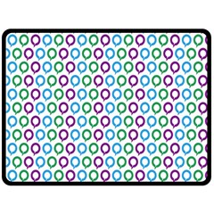 Polka Dot Like Circle Purple Blue Green Fleece Blanket (large)  by Mariart
