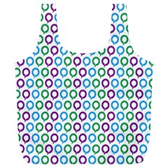 Polka Dot Like Circle Purple Blue Green Full Print Recycle Bags (l) 