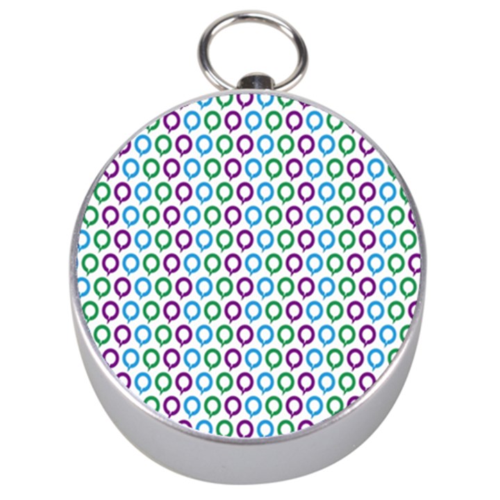 Polka Dot Like Circle Purple Blue Green Silver Compasses