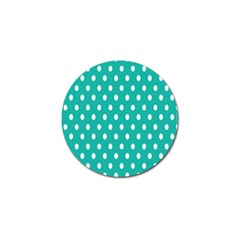 Polka Dots White Blue Golf Ball Marker (10 Pack) by Mariart