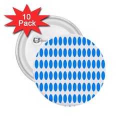 Polka Dots Blue White 2 25  Buttons (10 Pack) 