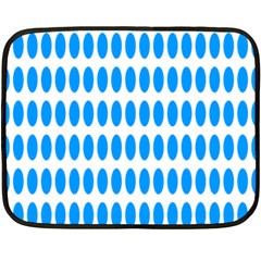 Polka Dots Blue White Double Sided Fleece Blanket (mini) 