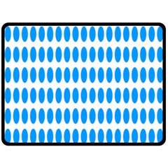 Polka Dots Blue White Fleece Blanket (large) 