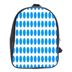 Polka Dots Blue White School Bags (xl)  by Mariart