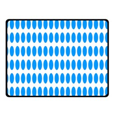 Polka Dots Blue White Double Sided Fleece Blanket (small)  by Mariart