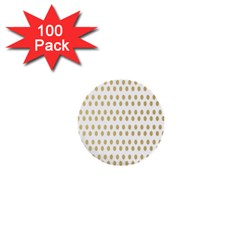 Polka Dots Gold Grey 1  Mini Buttons (100 Pack)  by Mariart