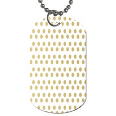 Polka Dots Gold Grey Dog Tag (two Sides) by Mariart
