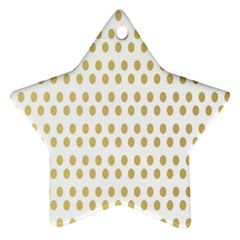 Polka Dots Gold Grey Star Ornament (two Sides)