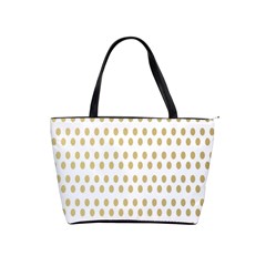 Polka Dots Gold Grey Shoulder Handbags by Mariart