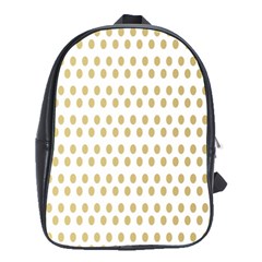 Polka Dots Gold Grey School Bags(large) 