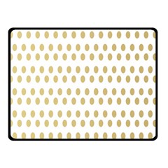 Polka Dots Gold Grey Fleece Blanket (small)