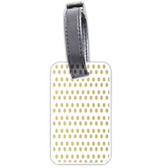 Polka Dots Gold Grey Luggage Tags (two Sides) by Mariart