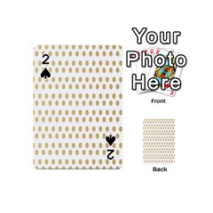 Polka Dots Gold Grey Playing Cards 54 (mini) 